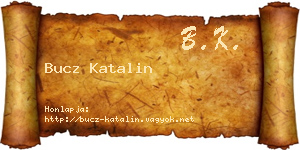 Bucz Katalin névjegykártya